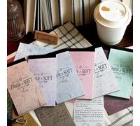 Alideco 180pcs Vintage English Character Border Scrapbooking Paper for Journaling Supplies, Decorative Craft Paper for Junk Journals (wenroudubai)