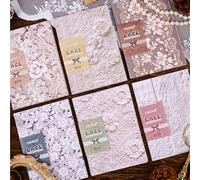 Alideco 180pcs Vintage Literary Lace Scrapbooking Paper for Journaling Supplies, Decorative Craft Paper for Junk Journals (Leisi)