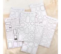 Alideco 180pcs Vintage Simple Label Border Scrapbooking Paper for Journaling Supplies, Decorative Craft Paper for Junk Journals (shenghuojiluzhe)