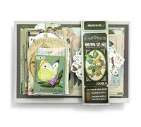 Alideco 200pcs Vintage Scrapbook Supplies Pack for Art Journaling Bullet Junk Journal Planners DIY Paper Stickers Craft Kits Notebook Collage Album Aesthetic Cottageco(zhiwuxuejia)