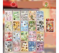 Alideco 20pcs Scrapbook Stickers Vintage Food Cute Cute Pet Goldfish Sparkler Sticker Book for Adults Sticker journaling Stickers for Scrapbooking (mengwuyixianglu)