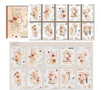 Alideco 20pcs Scrapbook Stickers Vintage Literary Flower Sticker Book for Adults Sticker journaling Stickers for Scrapbooking (qiuyehuakai)