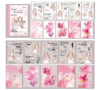 Alideco 20pcs Scrapbook Stickers Vintage Lower Literary Girl English Flower Patchwork Sticker Book for Adults Sticker journaling Stickers for Scrapbooking (xiangsiyunran)