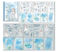 Alideco 20pcs Scrapbook Stickers Vintage Lower Literary Girl English Flower Patchwork Sticker Book for Adults Sticker journaling Stickers for Scrapbooking (mowuyunying)