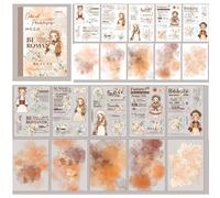 Alideco 20pcs Scrapbook Stickers Vintage Lower Literary Girl English Flower Patchwork Sticker Book for Adults Sticker journaling Stickers for Scrapbooking (tonghuahuayu)