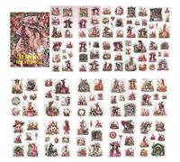 Alideco 20pcs Scrapbook Stickers Vintage Magical Girl Flower Sticker Book for Adults Sticker journaling Stickers for Scrapbooking (tianguohuanshu)