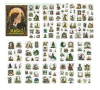 Alideco 20pcs Scrapbook Stickers Vintage Magical Girl Flower Sticker Book for Adults Sticker journaling Stickers for Scrapbooking (senlinnvwu)