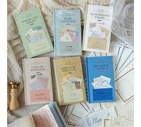 Alideco 300pcs Retro English Typography Scrapbooking Paper for Journaling Supplies, Decorative Craft Paper for Junk Journals (yingwentushuguan)