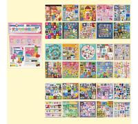 Alideco 30pcs Scrapbook Stickers Retro and Futuristic Creative Patterns Sticker Book for Adults Sticker journaling Stickers for Scrapbooking (caitangwuqu)
