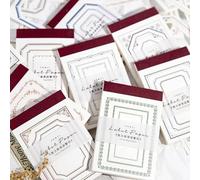 Alideco 400pcs Vintage Simple Border Scrapbooking Paper for Journaling Supplies, Decorative Craft Paper for Junk Journals (fuguxushishi)