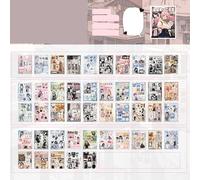 Alideco 45pcs Scrapbook Stickers Vintage Cartoon Character Dessert Food Sticker Book for Adults Sticker journaling Stickers for Scrapbooking (huawuxiaozhi)