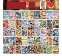 Alideco 45pcs Scrapbook Stickers Vintage Cartoon Character Dessert Food Sticker Book for Adults Sticker journaling Stickers for Scrapbooking (sijidiantai)