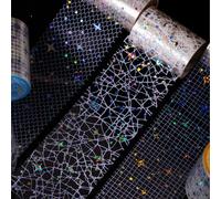 Alideco 6pcs Decorative Adhesive Tapes Retro Stars PET Tape Great for Bullet Journal Supplies, Arts, Scrapbook, DIY Crafts, Planners (xingxingsha)