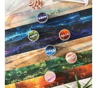 Alideco 6pcs Decorative Adhesive Tapes Vintage Ocean Starry Sea Night Waves Washi paper Tape Great for Bullet Journal Supplies, Arts, Scrapbook, DIY Crafts, Planners (zhulangliuguangce)