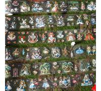 Alideco 6pcs Decorative Adhesive Tapes Vintage Phantom Alice PET Tape Great for Bullet Journal Supplies, Arts, Scrapbook, DIY Crafts, Planners (ailisichahuajian)