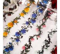 Alideco 6pcs Decorative Adhesive Tapes Vintage Thorned Rose PET Tape Great for Bullet Journal Supplies, Arts, Scrapbook, DIY Crafts, Planners (jingjimeigui)