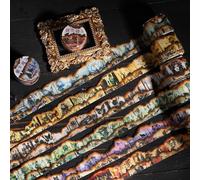 Alideco 6pcs Decorative Adhesive Tapes Vintage traces of magic Washi paper Tape Great for Bullet Journal Supplies, Arts, Scrapbook, DIY Crafts, Planners(mofahenji)