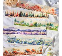 Alideco 6pcs Decorative Adhesive Tapes Vintage View of forest trees PET Tape Great for Bullet Journal Supplies, Arts, Scrapbook, DIY Crafts, Planners(zhiyuxinlingdekuangye)