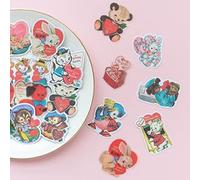 Alideco 80Pcs Scrapbook Stickers Set Vintage Scrapbook Paper Aesthetic Cute Kawaii Animals Stickers Journaling Assorted Phone Adult (qinqinbaobei)