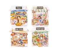Alideco 80pcs Scrapbook Stickers Vintage Bustling Market Tasty Snacks Scrapbooking Junk Journal Crafts Embelishment Decoration Stickers (xiaojishi)