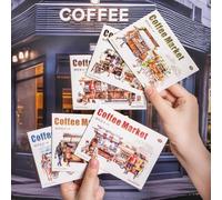 Alideco 90pcs Scrapbook Stickers Vintage Café Bazaar Fashion People Scrapbooking Junk Journal Crafts Embelishment Decoration Stickers (kafeijishi)