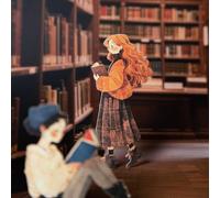 Alideco 90pcs Scrapbook Stickers Vintage Reading Girl Scrapbooking Junk Journal Crafts Embelishment Decoration Stickers (tushuguannvhai)