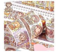 Alideco Decorative Adhesive Tapes Small Mochi Please be serious.Washi Tape Great for Bullet Journal Supplies, Arts, Scrapbook, DIY Crafts, Planners (qingniyanshudian)