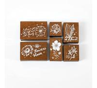 Alideco Vintage Floral Rubber Wooden Stamp DIY Decorative Prints Stamps Set for Journaling Crafts Card Making Painting Teaching (mimihuayuan)