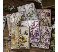 Alideco180 pcs Vintage Scrapbook Paper Bee Animals Plants Flowers Scrapbooking Paper for Journaling Supplies, Decorative Craft Paper for Junk Journals (shiluodehuayuan)