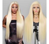 Alididi 613 13x6 Lace Front Wig Human Hair 200 Density Blonde Human Hair 613 Lace Front Wig Straight 40 Inch 613 Blonde Wig