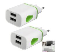ALIDOU 2 PCS USB to Shaver Socket Adapt er, Shaver Socket To USB Adaptor,Shavers to USBC Adapt er Compatible with iPhone Samsung Tablet Shavers Toothbrush(Green)