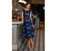 Alie Street London Charlotte Lace Dress - Midnight Blue - 14