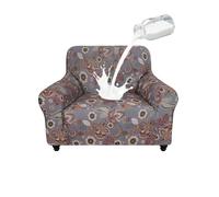 ALIECOM 100% Waterproof Chair Covers Armchair Cover for Living Room Pet Friendly Arm Chair Slipcovers Washable Sofa Couch Cover for Dogs Stretch Printed Furniture Protector (Boho Gray, Small-XL)