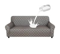 ALIECOM 100% Waterproof Extra Large Couch Cover for 3 Cushion Couch Sofa Pet Friendly Sofa Covers Washable for Dogs Stretch Printed Sofa Slipcovers Furniture Protector (Floral Beige & Navy, X-Large)