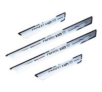 ALIEDA 4Pcs Car Door Sill Protectors, For Opel Vauxhall Crossland X 2017-2020, Stainless Steel Door Guards, Bumper Protector, Anti-Scratch and Dust Resistant Accessories