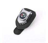 ALIEDA Car Visor Glasses Holder, Car Glasses Holder with Logo Clip, Sunglasses Clip, Interior Decorative Accessories, For Alfa Romeo Mito Giulia GT 156 159 147 155 Giulietta Stelvio,Bla-ck