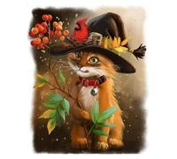 ALIEDA Cross Stitch Kits Adult Embroidery Cat Embroidery Kits Embroidery Kits DIY Hand Printed Embroidery Embroidery Templates Embroidery Pictures Home Decorations (Color : White, Size : 20x30cm)