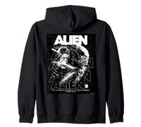 Alien 45th Anniversary Xenomorph 1979 Nightmare Movie Poster Zip Hoodie