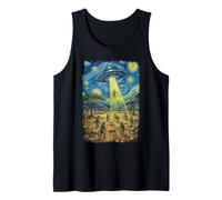 Alien Abduction Baboon in Savanna Tank Top