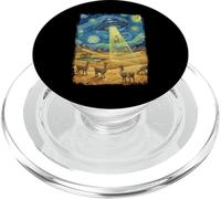 Alien Abduction Camel In Desert PopSockets PopGrip for MagSafe
