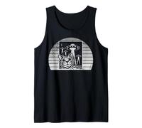 Alien Abduction Cat Retro Sci-Fi Vibes Tank Top
