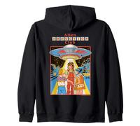 Alien Abduction Club UFO Retro Vintage Funny Adult Humor Zip Hoodie