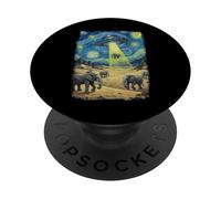 Alien Abduction Elephant In Desert PopSockets Adhesive PopGrip