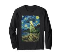 Alien Abduction Komodo Dragon On Beach Long Sleeve T-Shirt