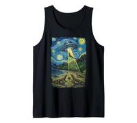 Alien Abduction Komodo Dragon On Beach Tank Top