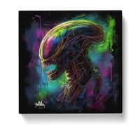 Alien Abstract Art No.1 Canvas Print | Gallery Wrapped 30mm Frame Wall Art | 20x20 inches | Ready to Hang | Abstract Picture | Living Room Bedroom Lounge Office