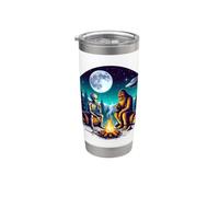 Alien and Bigfoot by the Campfire Stainless Steel Insulated Tumbler