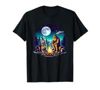 Alien and Bigfoot by the Campfire T-Shirt