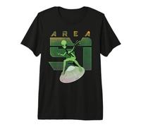 Alien Area 51 Shirt UFO Green Man Flying Saucer Space Premium T-Shirt