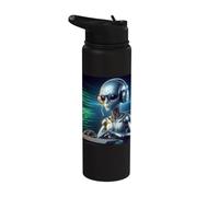 Alien Artificial Intelligence AI Software Programmers Gift Stainless Steel Insulated Water Bottle